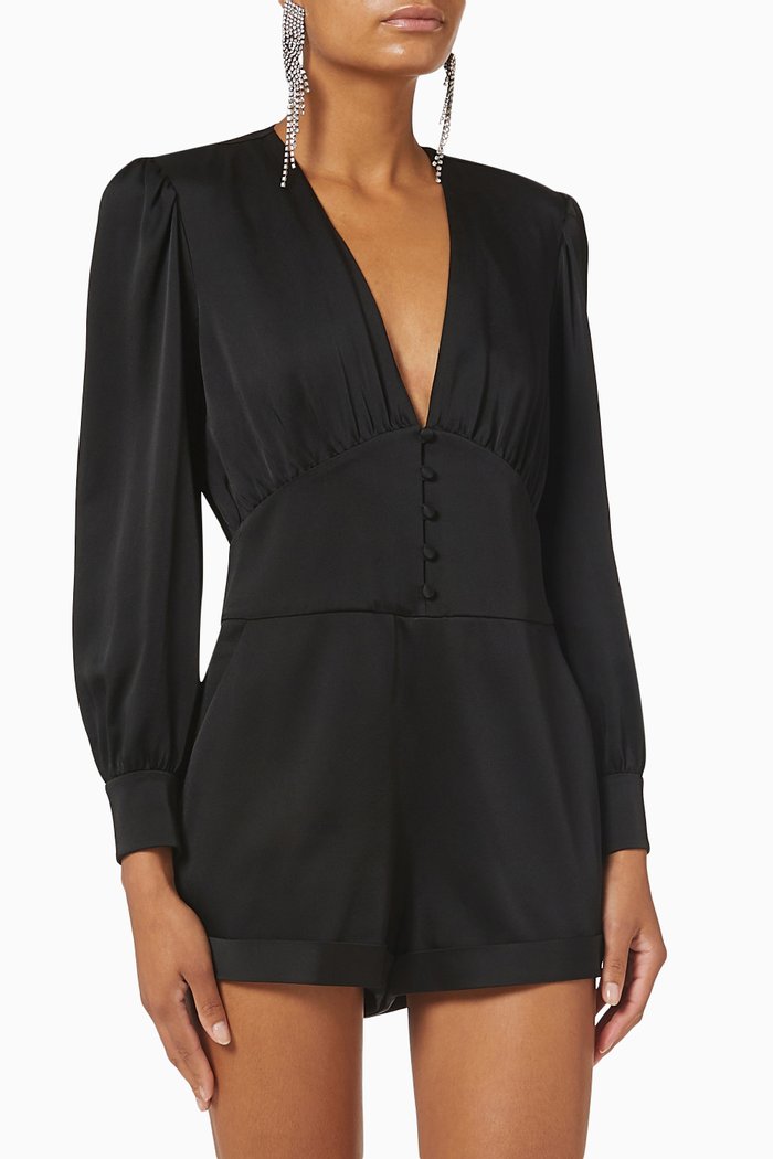 

Playsuit in Satin, Black