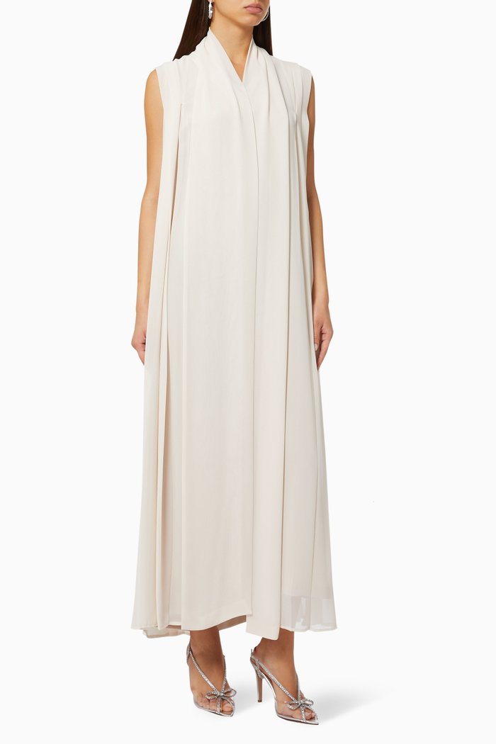 

Layered Dress in Crepe, Neutral
