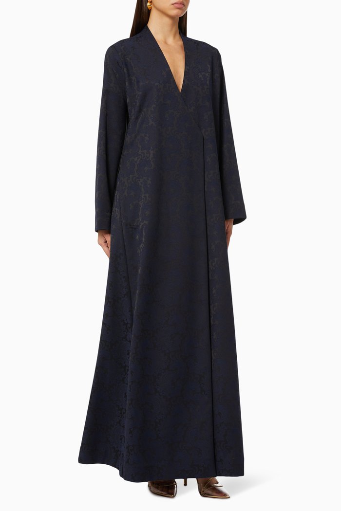

A-cut Abaya in Jacquard, Blue