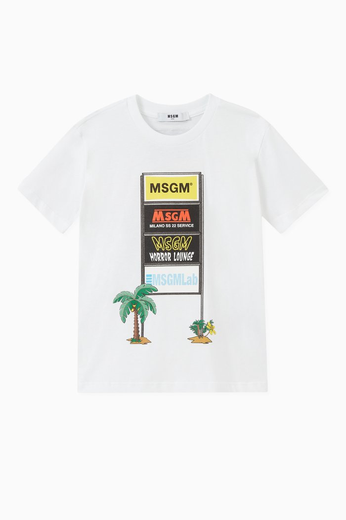 

Printed Logo T-shirt in Cotton, White