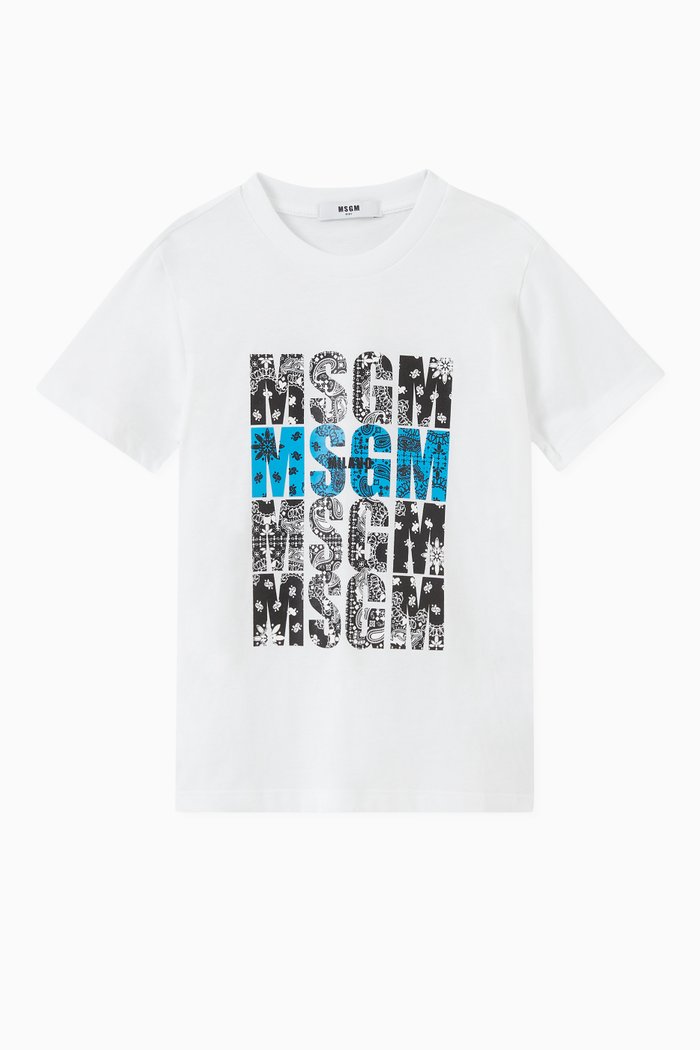 

Printed Logo T-shirt in Cotton, White