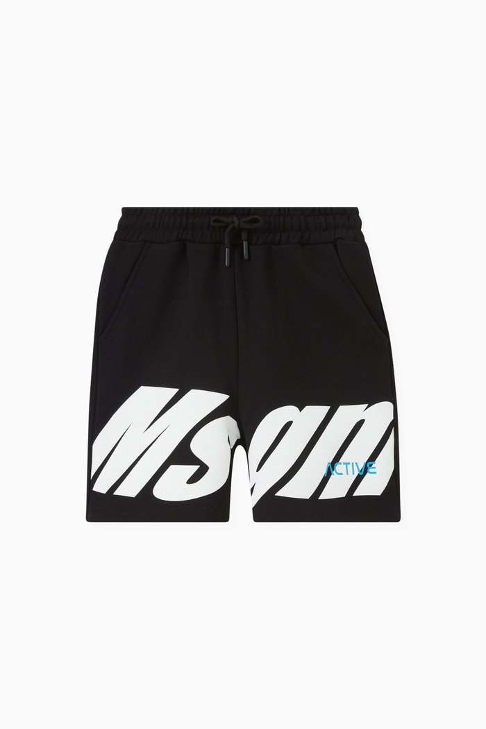 

Contrast Logo Shorts in Cotton, Black