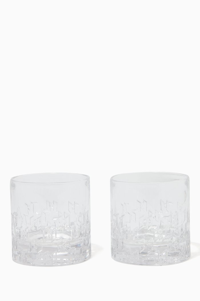 

KL Monogram Glass, Set of 2, Neutral