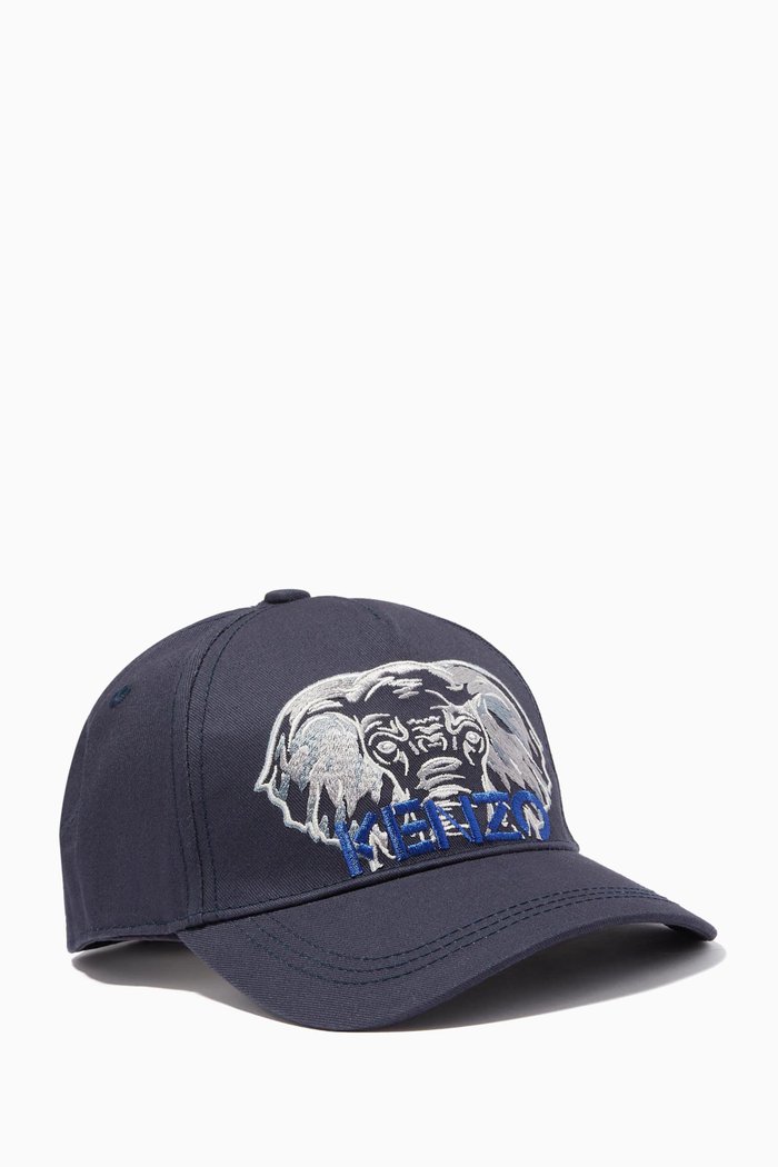 

Embroidered Elephant Cap, Grey