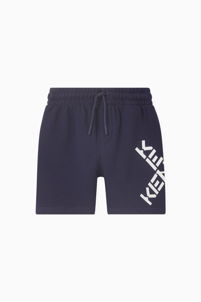 

Cross Logo Shorts in Cotton, Blue