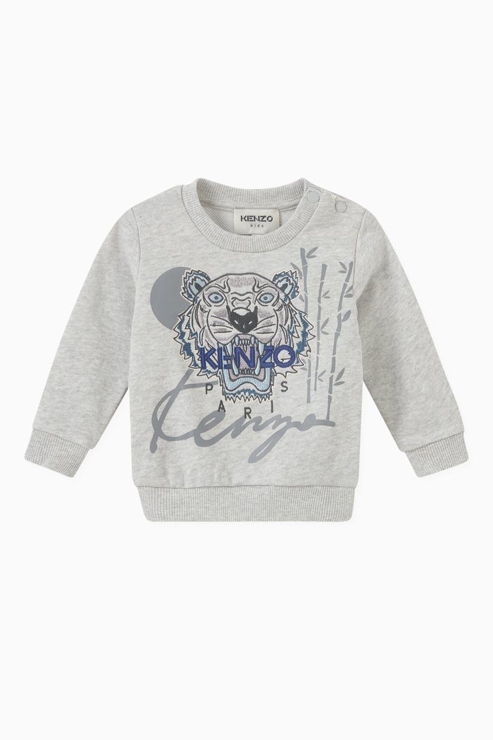 

Kenya Tiger Sweatshirt in Cotton, Grey