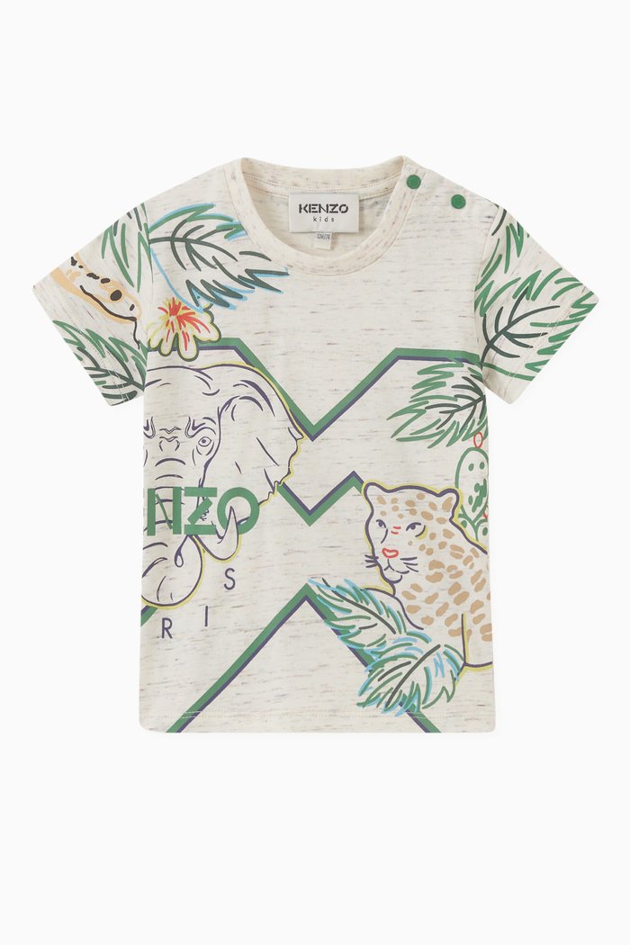 

KENZO Tropical T-shirt in Cotton, Neutral