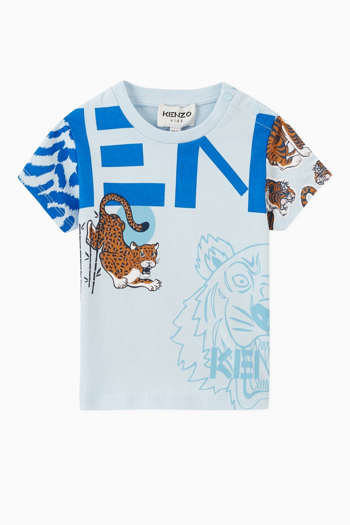 

Tiger T-Shirt in Cotton, Blue
