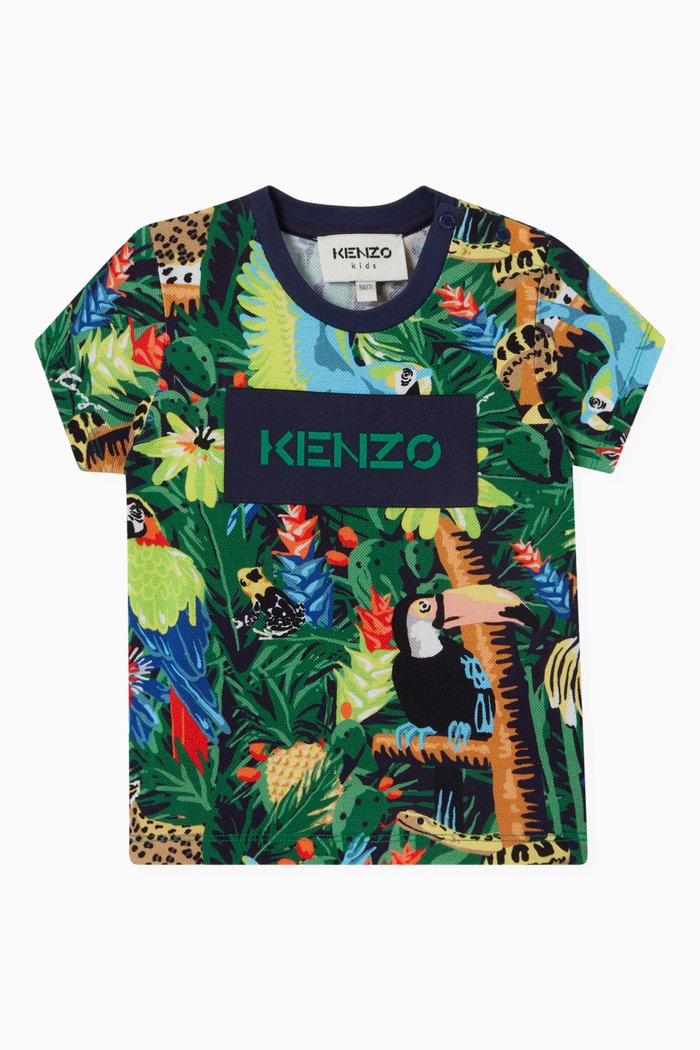 

Tropical T-Shirt in Cotton, Blue