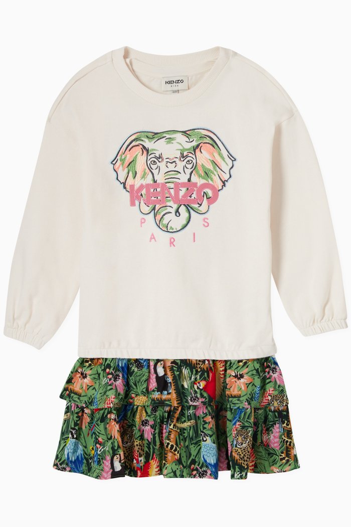 

Logo Embroidered Dress, Neutral