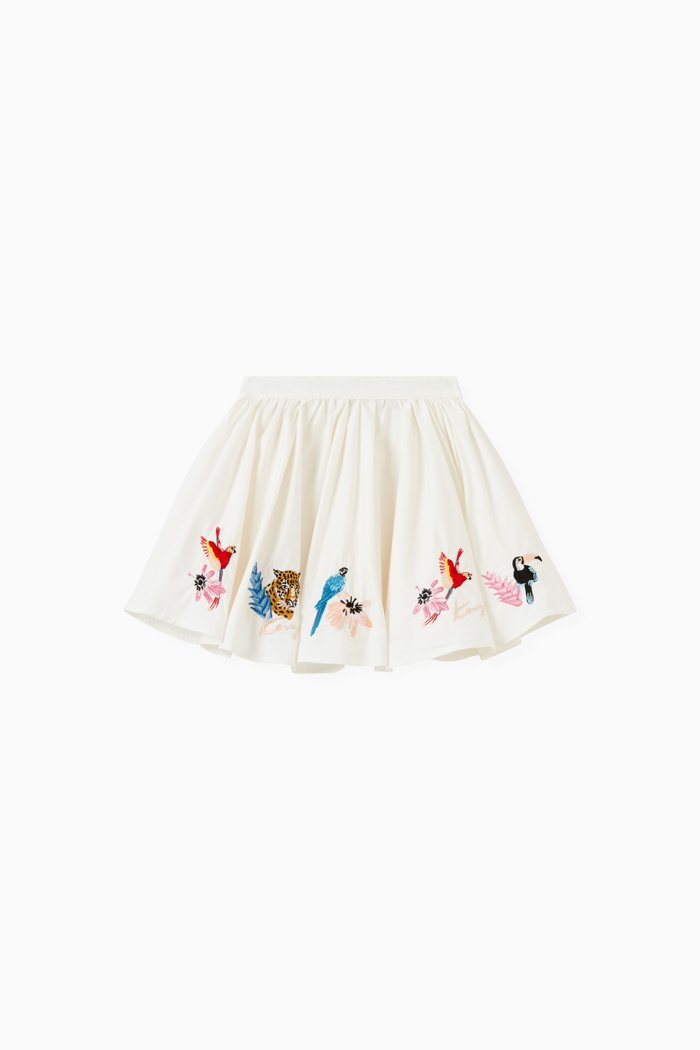 

Graphic Skirt in Cotton, Neutral