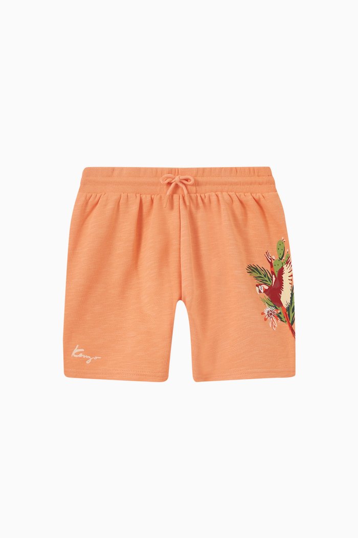 

Big Graphic Print Shorts in Cotton, Red