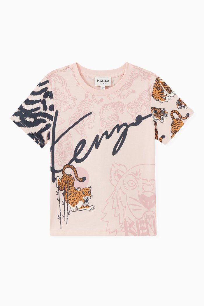 

Animal Print T-shirt in Jersey, Pink