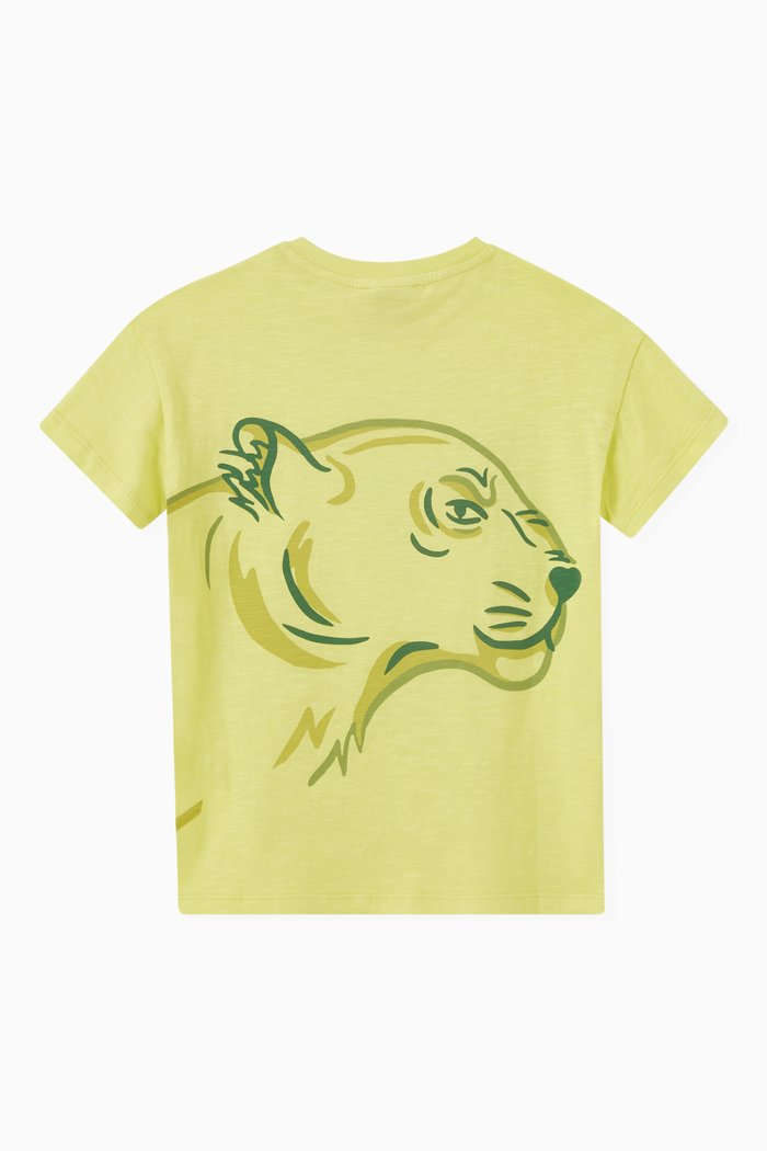 

Lion Sketch T-shirt in Cotton, Yellow