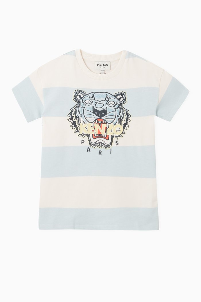 

Logo Stripes T-shirt in Cotton, Blue