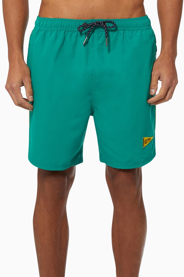 

Campus Varsity Swim Shorts in Recycled Polyester, Green