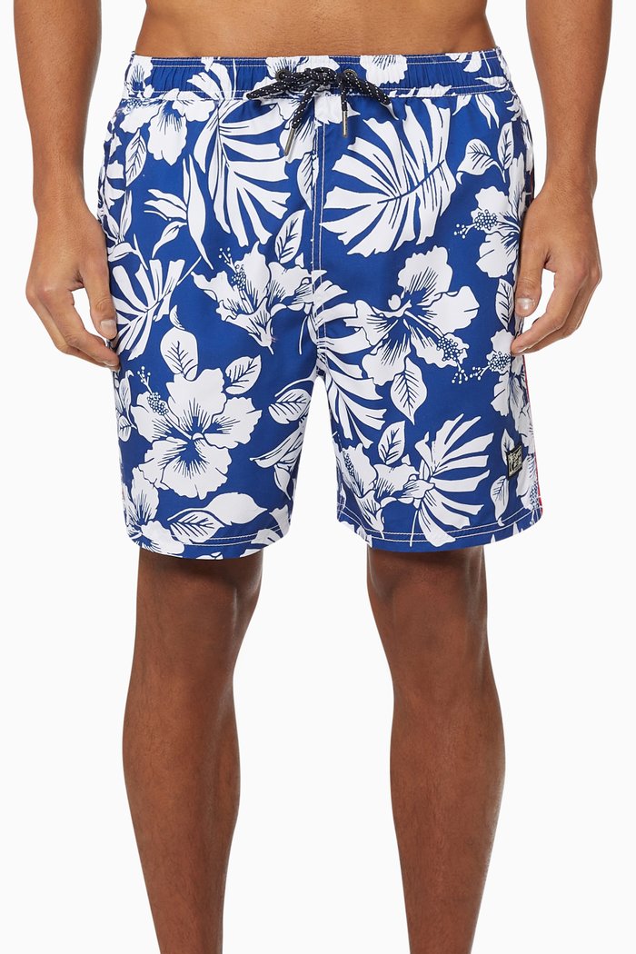 

Campus Hawaiian Swim Shorts, Blue