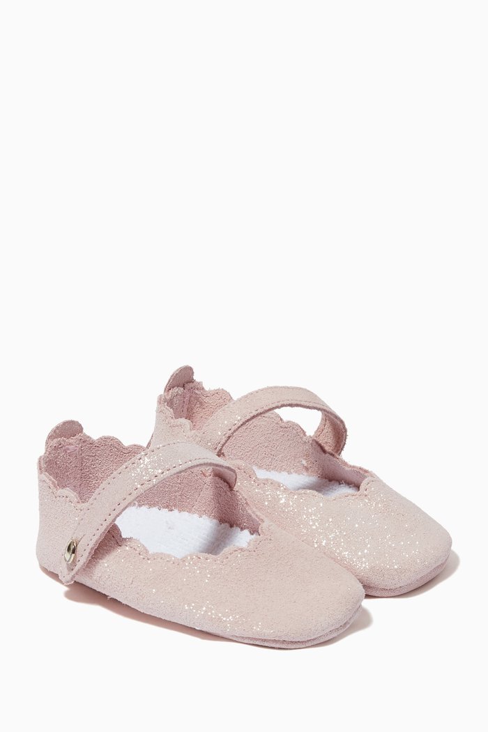 

Ballerina Shoes in Leather, Pink