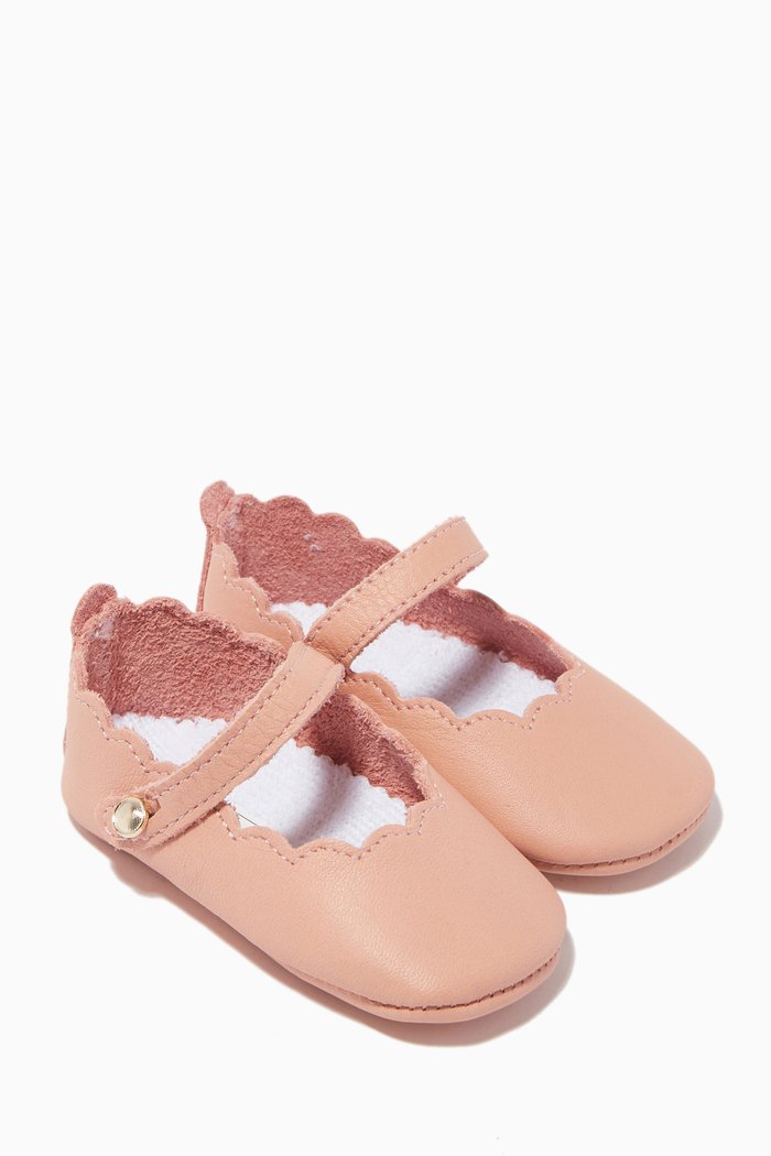 

Ballet Flats in Leather, Pink
