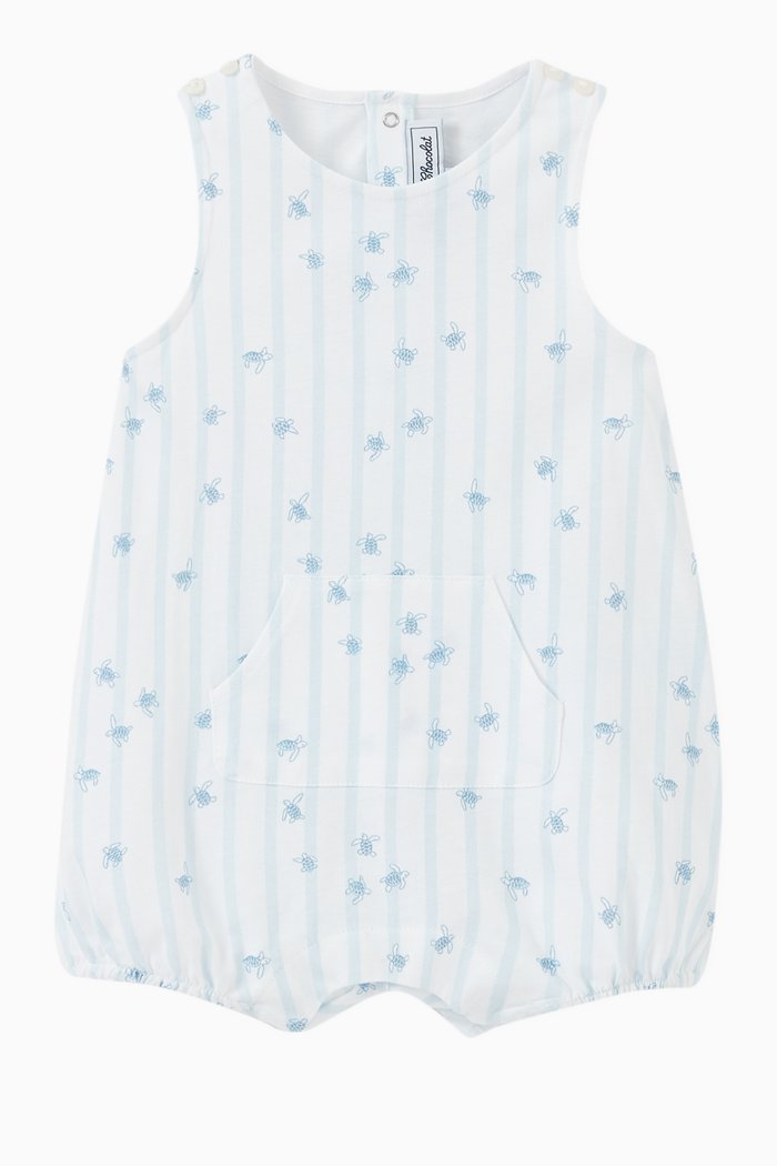 

Turtles Romper in Cotton, Blue