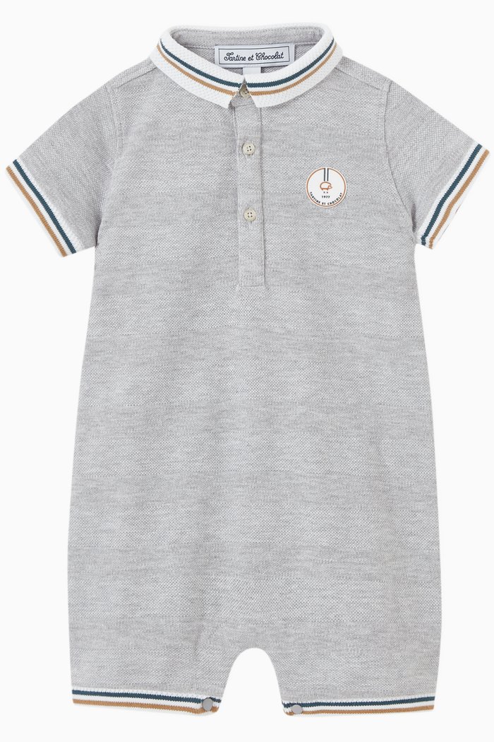 

Romper Suit in Cotton, Grey