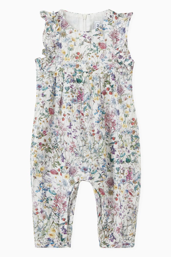 

Lovat Floral Print Romper Suit in Cotton, Multicolour
