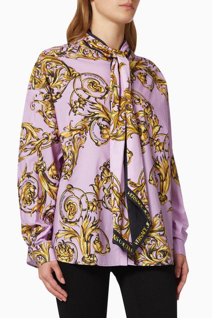 

Barocco Printed Blouse, Pink