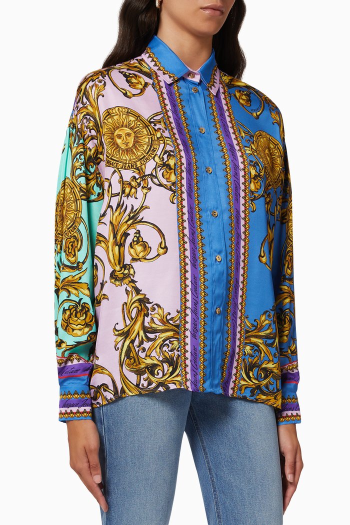 

Garland Print Shirt in Twill, Multicolour