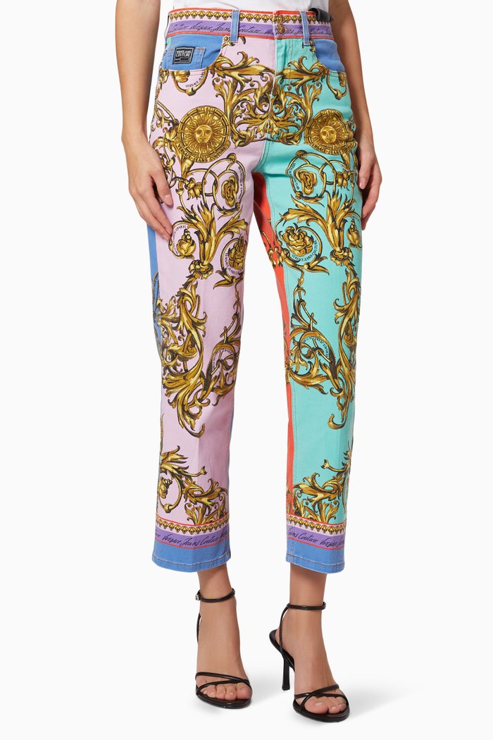 

Baroque Print Jeans in Denim, Multicolour