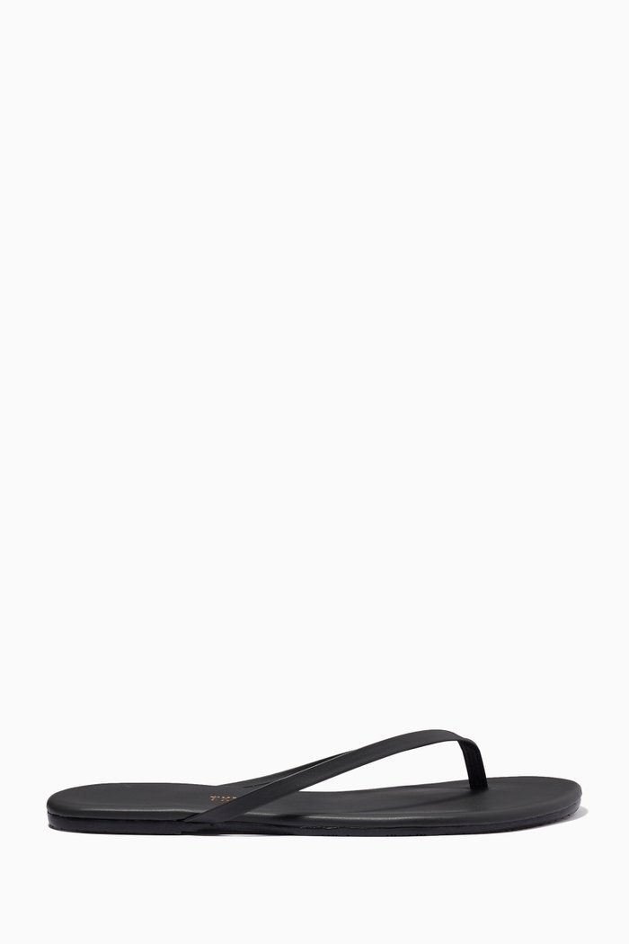 

Solids Flip Flops in Nappa, Black