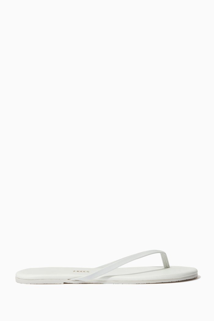 

Solids Flip Flops in Nappa, White