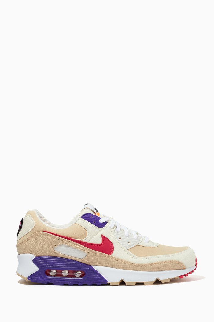 

Air Max 90 Sneakers in Suede, Multicolour