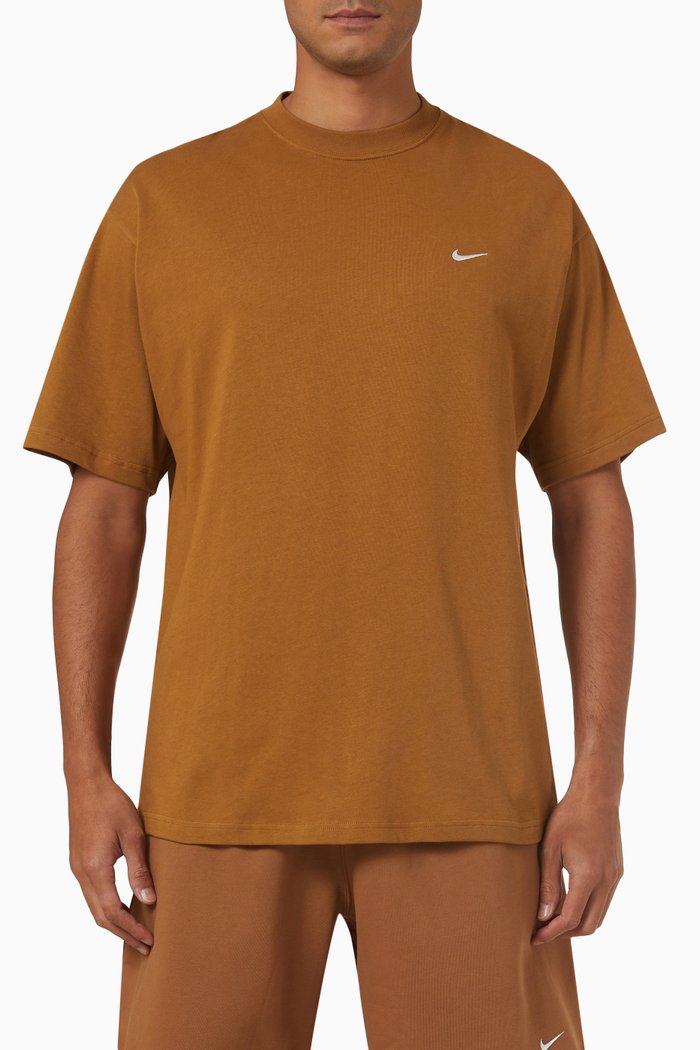

NRG Solo Swoosh T-shirt in Cotton Jersey, Brown