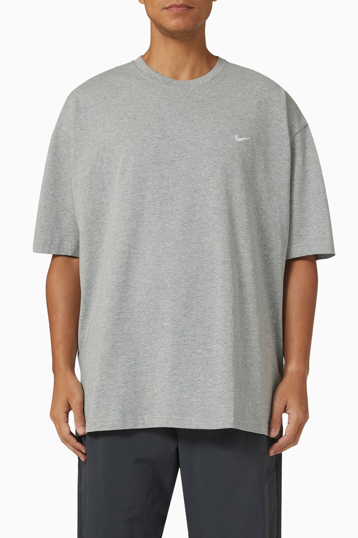 

NRG Solo Swoosh T-shirt in Cotton Jersey, Grey