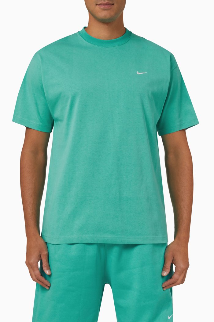 NRG Solo Swoosh T-shirt in Cotton Jersey, Green
