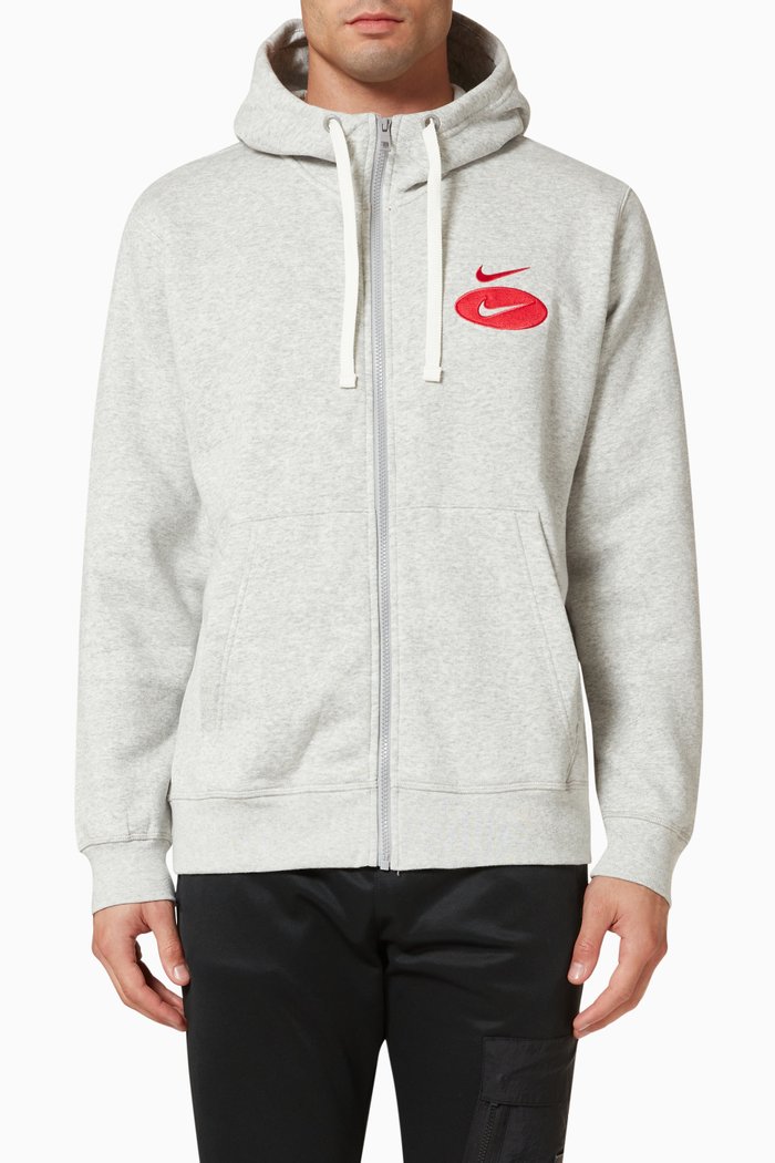 

Zip-up Hoodie in Fleece, Grey