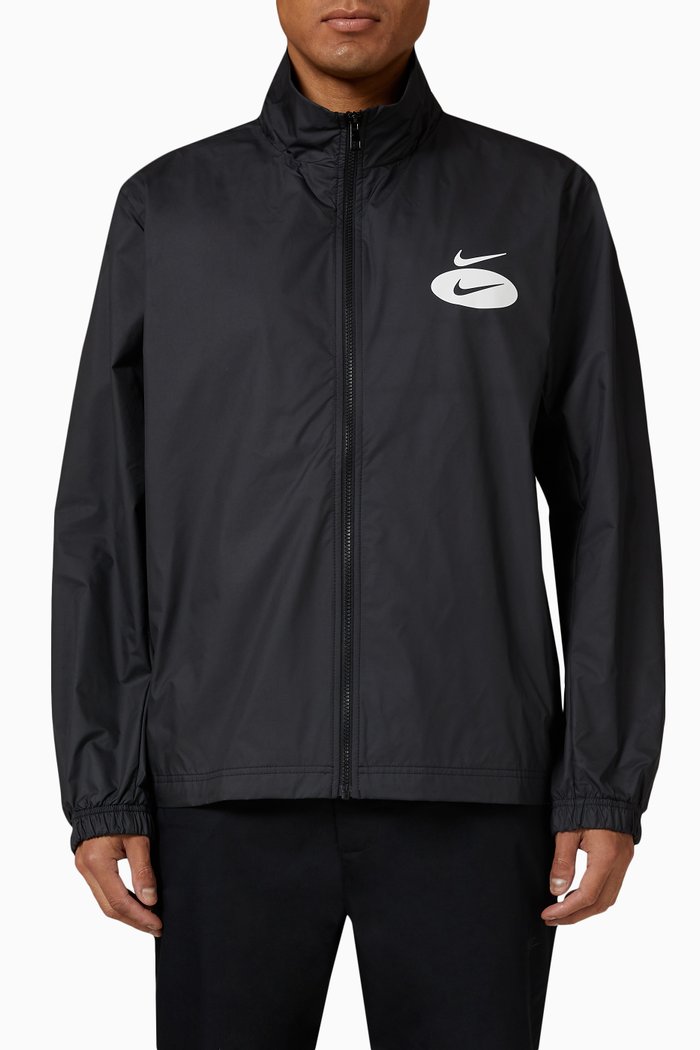 

Swoosh League Jacket in Ripstop Woven Fabric, Black
