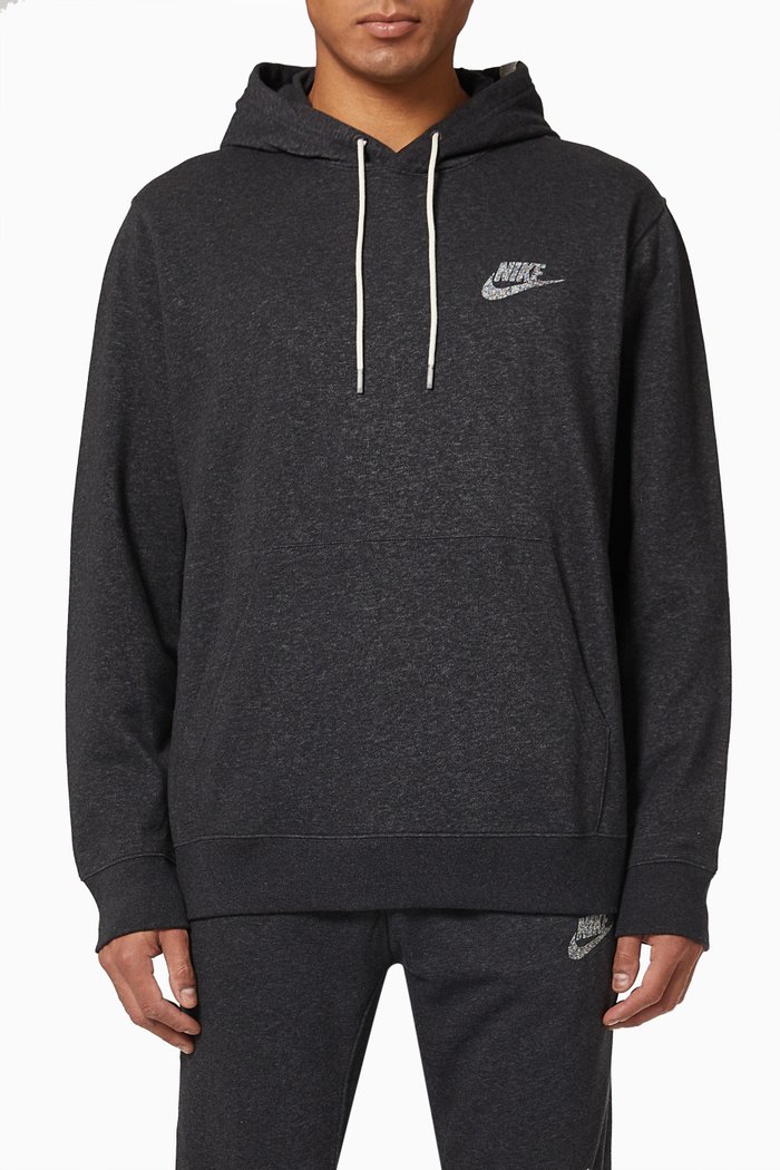 

Sportswear Revival Hoodie in Fleece, Black