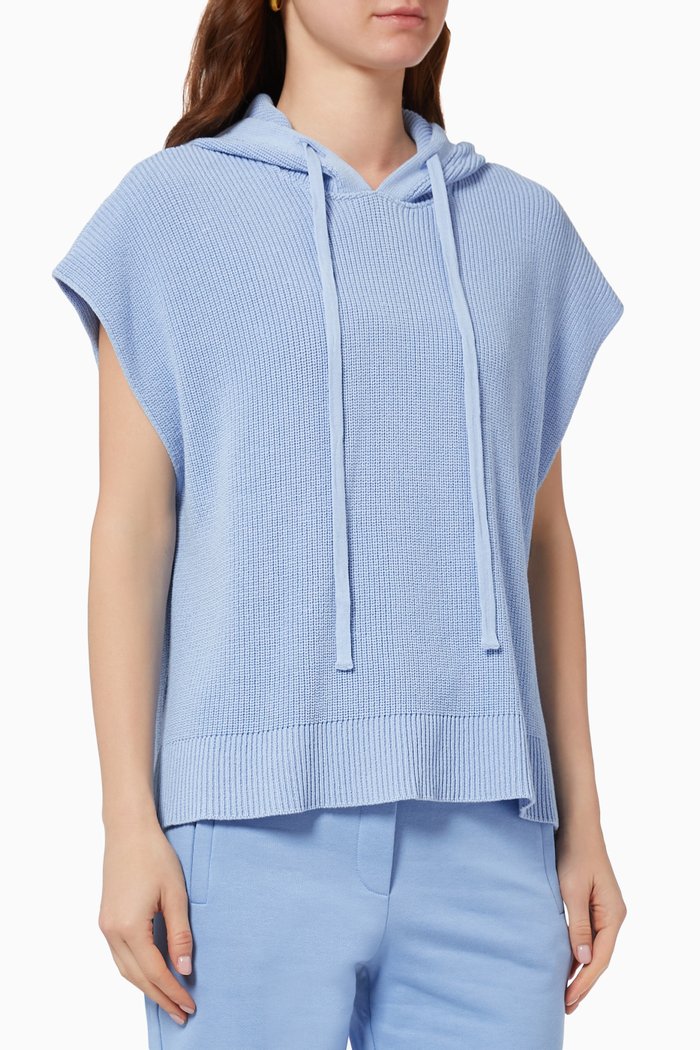 

Erice Hoodie in Cotton Knit, Blue