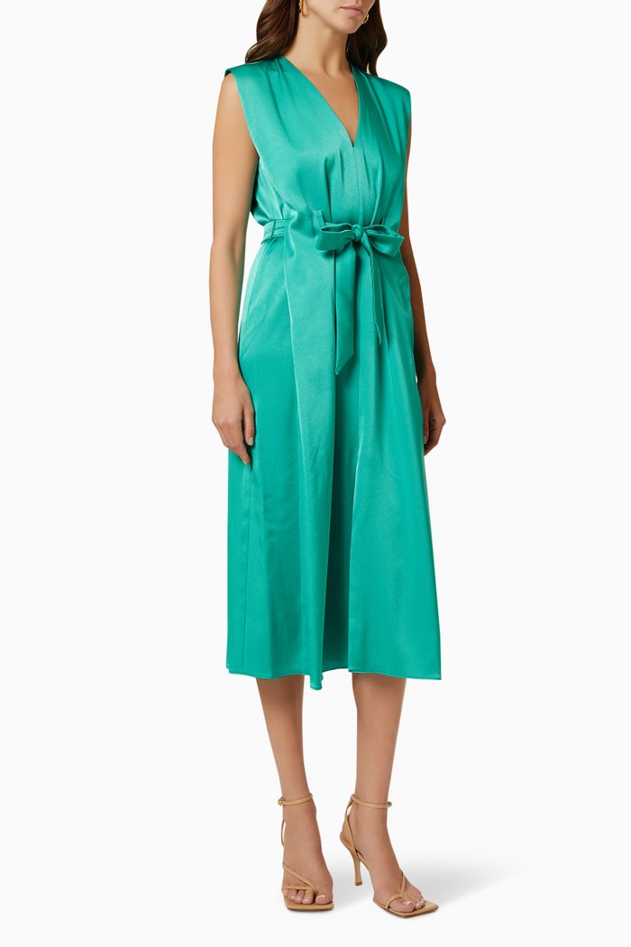 

Lisca Dress in Satin, Green
