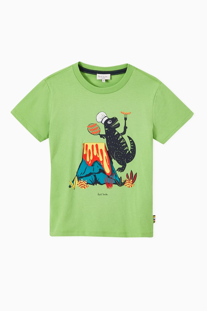 

Dino BBQ T-Shirt in Cotton, Green