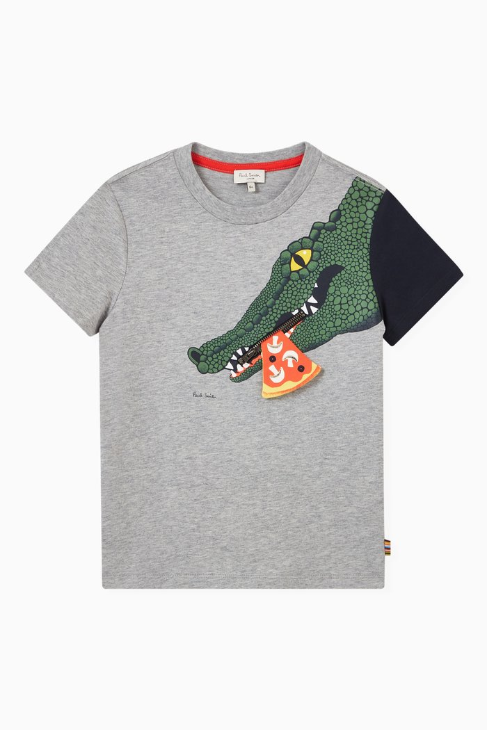 

Crocodile T-shirt in Cotton, Grey