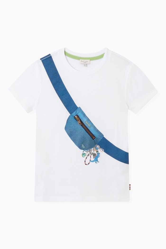 

Waist Bag Print T-Shirt in Jersey, White