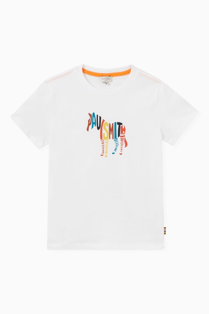 

Zebra Logo T-shirt in Organic Cotton, White