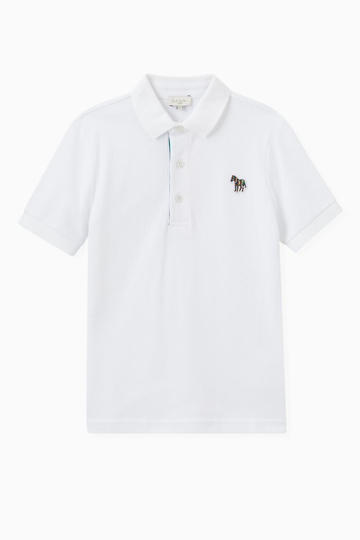 

Logo Polo Shirt in Cotton, White