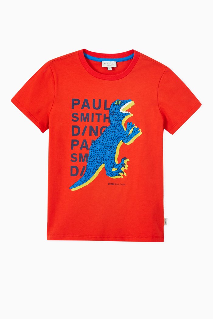 

Dinosaur Print T-Shirt in Cotton, Red