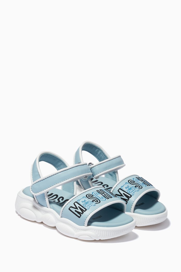

Logo Leather Sandals in Blue