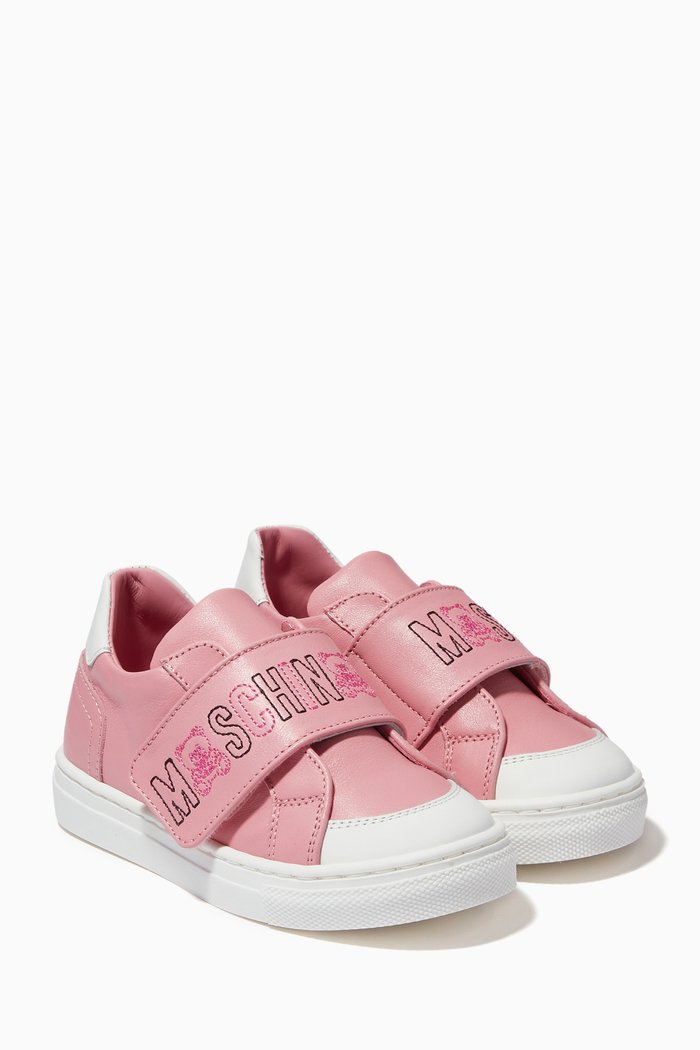 

Logo Sneakers in Leather, Pink