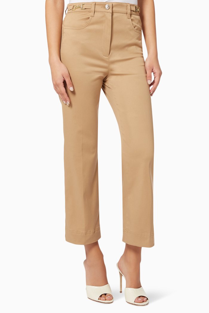

Diva Pants in Stretch Cotton, Brown