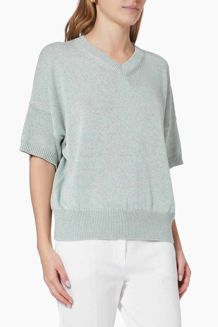

Eugenio Oversized Sweater in Cotton, Green